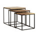 Belcourt - 3 Piece Square Nesting Tables - Natural And Black
