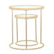 Maylin - 2 Piece Round Glass Top Nesting Tables - Gold