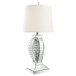 Klein - Table Lamp With Drum Shade - White And Mirror
