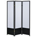 Calix - 3-Panel Room Divider Folding Shoji Screen - Black