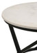 Miguel - Round Accent Table With Marble Top - White And Black