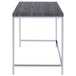 Kravitz - Rectangular Writing Desk - Weathered Gray And Chrome