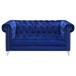 Bleker - Tufted Tuxedo Arm Loveseat - Blue