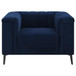 Chalet - Upholstered Tuxedo Arm Tufted Chair - Blue