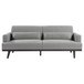 Blake - Upholstered Sofa With Track Arms - Sharkskin And Dark Brown