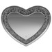 Aiko - Heart Shape Wall Mirror - Silver