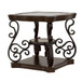 Laney - 1-Shelf Glass Top Rectangular End Table - Deep Merlot