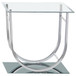 Danville - U-Shaped End Table - Chrome