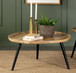 Zoe - Round Coffee Table With Trio Legs - Natural And Black