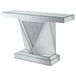 Amore - Mirrored Acrylic Entryway Sofa Console Table - Silver