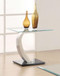 Pruitt - Glass Top End Table - Clear And Satin