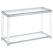 Anne - Sofa Table With Lower Shelf - Chrome And Clear