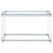 Anne - Sofa Table With Lower Shelf - Chrome And Clear