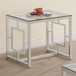 Merced - Square Tempered Glass Top End Table - Nickel