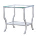 Saide - Square End Table With Mirrored Shelf - Chrome