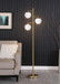 Sena - Spherical Bulb Tree Metal Floor Lamp - Gold