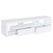 Jude - 2-Drawer 71" TV Stand With Shelving - White High Gloss