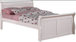 Sleigh Bed in White Finish, Donco Kids, 325-FW