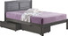 Louver Bed in Gray with Drawers & Trundle Donco Kids  212-TAG/212-FAG