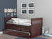 Twin Mission Rake Bed with 3 Drawer Elevation Storage and Twin Trundle 2835-TM/2892-EKT/2890-TM