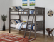 Princeton Bunkbed Twin over Twin Size in Slate Gray