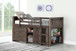 Twin Barn Door Modular Low Loft Bed Twin Size in Brushed Shadow Configuration A	0318A-TBS/0318B-BS/0318C-BS/0318D-BS