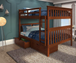 Full Mission Bunkbed in Light Espresso, Donco Kids, 123-3-FFE/505-E