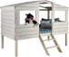 Twin Tree House Loft Bed Twin Size in Rustic Gray	1380-TLRG, 1381-RG