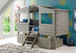 Twin Tree House Loft Bed Twin Size in Rustic Gray	1380-TLRG, 1381-RG