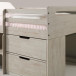 Twin over Twin Low Loft Bed Twin Size in Rustic Light Gray 2027-TLLG