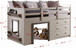 Twin Sweet Dreams Low Loft Bed Twin Size in White/Gray 1830-TLWG