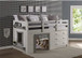 Twin Sweet Dreams Low Loft Bed Twin Size in White/Gray 1830-TLWG