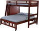 Twin over Full Pine Loft Bed in Merlot 2805-TFM