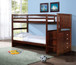 Mission Stairway Bunkbed in Dark Cappuccino 820-TTCP, 820-TTCP_800E-CP, 505-CP, 503-C