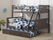 Princeton Bunkbed Twin over Full Size in Slate Gray