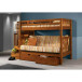 Twin over Twin Futon Tall Stairway Futon Bunk Bed in Honey 200-TTSH/300, 505-H, 503-H