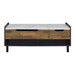 Axel - Coffee Table - Marble, Walnut & Black Finish