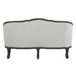 Samael - Loveseat With 2 Pillows - Gray Linen & Dark Brown