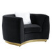 Achelle - Chair With Pillow - Black Velvet