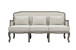 Tania - Sofa With 3 Pillows - Cream Linen & Gray