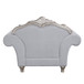 Pelumi - Chair With 3 Pillows - Light Gray Linen & Platinum