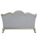 Qunsia - Loveseat With 4 Pillows - Light Gray Linen & Champagne