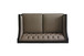 House Beatrice - Loveseat With 3 Pillows - Tan Synthetic Leather , Black Synthetic Leather & Charcoal