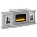 Noralie - 81" Fireplace With LED - Mirrored & Faux Diamonds