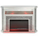 Noralie - 51" Fireplace With LED - Mirrored & Faux Diamonds