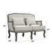 Tania - Loveseat With 2 Pillows - Cream Linen & Gray