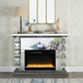 Noralie - 47" Fireplace With Bluetooth - Mirrored & Faux Diamonds