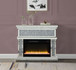 Noralie - Fireplace - Mirrored - Wood - 36"
