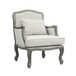Tania - Chair With Pillow - Cream Linen & Gray