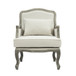 Tania - Chair With Pillow - Cream Linen & Gray